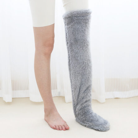 Over Knee High Fuzzy Long Socks Winter Warm Cold Leg Knee Joint Cold-proof Stockings Home Floor Sleeping Socks - Image 10