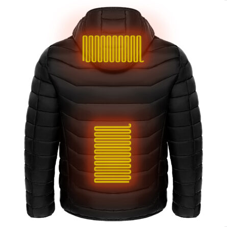 Men Heated Puffer Jacket Electric Heating Coat Insulated Hood Windbreaker 9Heat Zones - Image 4