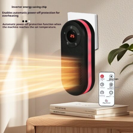 Small Heater 180 Degree Rotatable Electric Heater With Remote LED Display Overheat Protection Warmer With Timer Function - Image 3