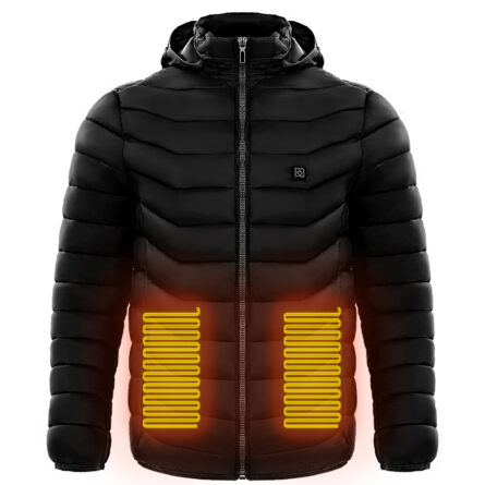 Men Heated Puffer Jacket Electric Heating Coat Insulated Hood Windbreaker 9Heat Zones - Image 8