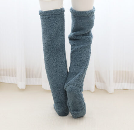 Over Knee High Fuzzy Long Socks Winter Warm Cold Leg Knee Joint Cold-proof Stockings Home Floor Sleeping Socks - Image 6