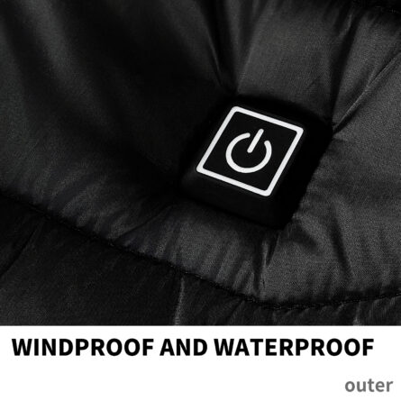 Men Heated Puffer Jacket Electric Heating Coat Insulated Hood Windbreaker 9Heat Zones - Image 3