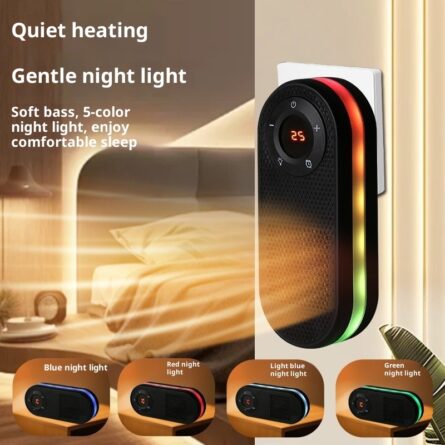 Small Heater 180 Degree Rotatable Electric Heater With Remote LED Display Overheat Protection Warmer With Timer Function - Image 5